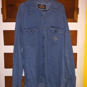Harley-Davidson Shirts - men’s harley davidson denim button-up Harley-Davidson Shirts - men’s harley davidson denim button-up